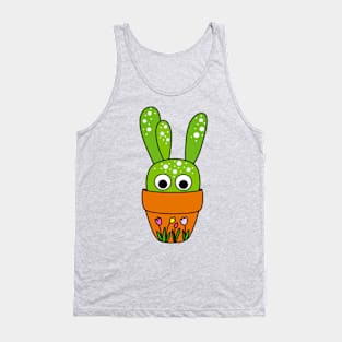 Cute Cactus Design #232: Cute Cactus In Tulip Pot Tank Top